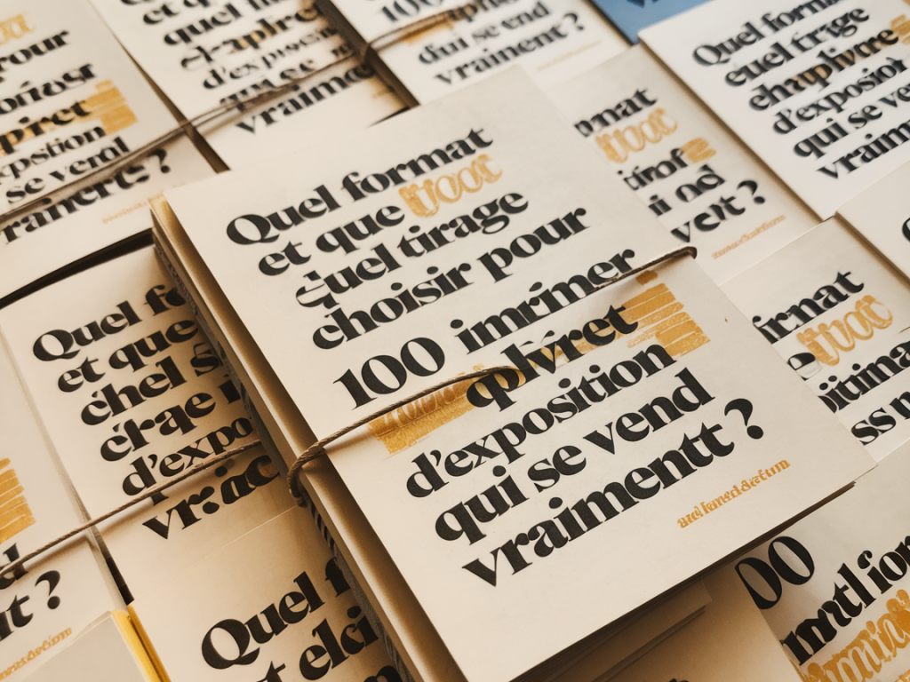Quel format et quel tirage choisir pour imprimer 100 exemplaires d'un livret d'exposition qui se vend vraiment