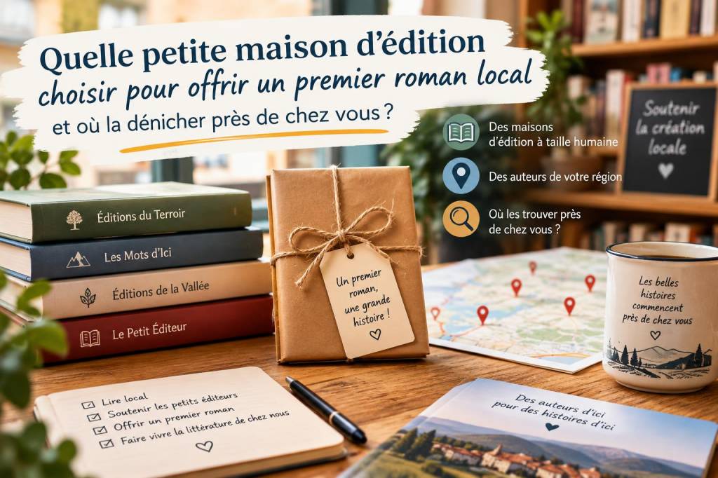 Quelle petite maison d'édition choisir pour offrir un premier roman local et où la dénicher près de chez vous